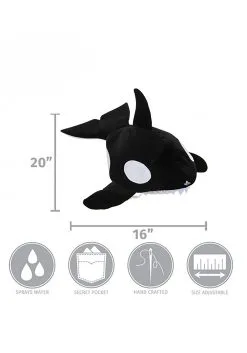 Elope Sprazy Adult Orca Costume Hat -Sea Creature Costumes Sales adult orca sprazy hat alt 7