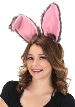 Elope Bendy Gray Bunny Ears Headband