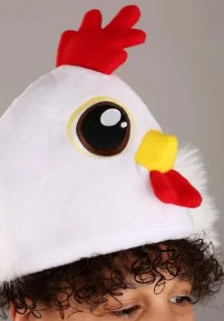 Elope Chicken Velour Costume Hat -Sea Creature Costumes Sales chicken plush hat alt 2