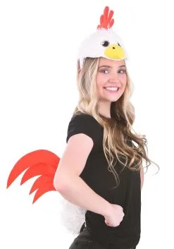 Elope Chicken Soft Headband & Tail Kit 10 Elope Chicken Soft Headband & Tail Kit -Sea Creature Costumes Sales chicken plush headband tail kit alt 3