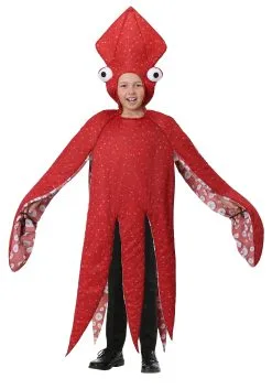 Fun Costumes Red Squid Costume For Kids