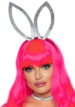 LEG AVENUE Bunny Ear Rhinestone Headband