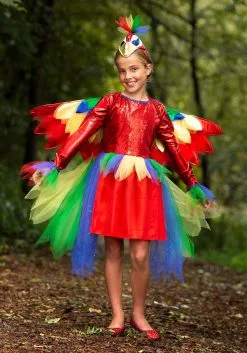 Suzhou Zhongsheng Imp & Exp Co., Ltd Tropical Parrot Dress Costume For Girls
