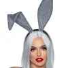 LEG AVENUE Women's Glittery Bunny Ear Headband