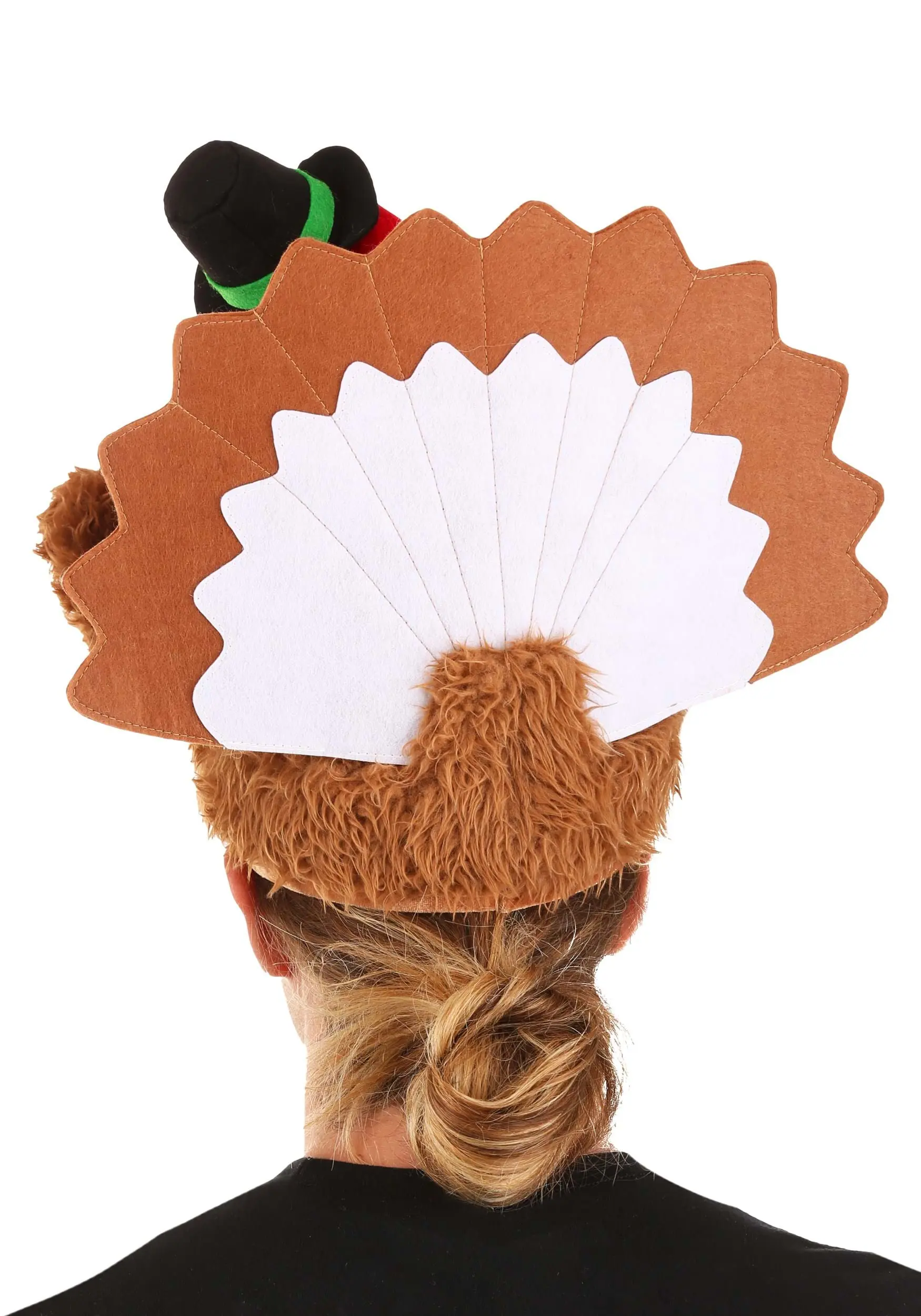 Elope Gobbler Plush Costume Hat For Adults 2 Elope Gobbler Plush Costume Hat For Adults - Image 2