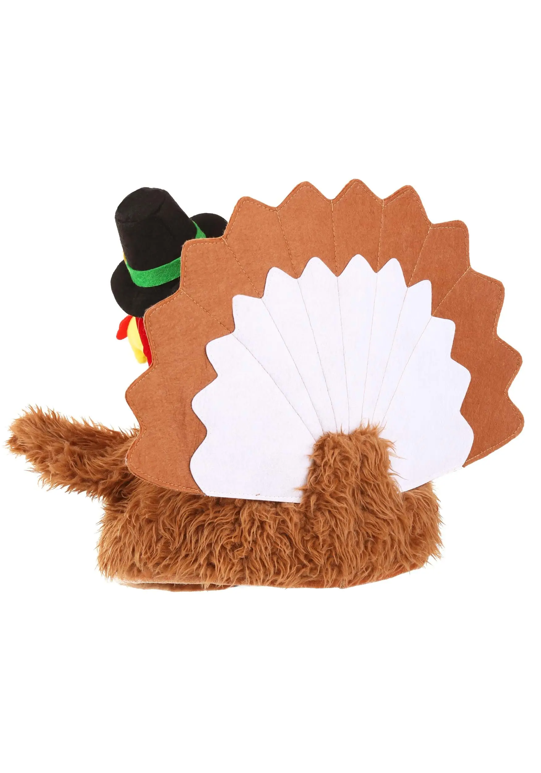 Elope Gobbler Plush Costume Hat For Adults 3 Elope Gobbler Plush Costume Hat For Adults - Image 3