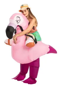 Joyin Inflatable Flamingo Ride-On Costume For Adults -Sea Creature Costumes Sales inflatable adult flamingo ride on costume alt 3