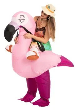 Joyin Inflatable Flamingo Ride-On Costume For Adults -Sea Creature Costumes Sales inflatable adult flamingo ride on costume alt 4