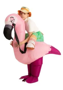 Joyin Inflatable Flamingo Ride-On Costume For Kids -Sea Creature Costumes Sales inflatable kids flamingo ride on costume alt 3