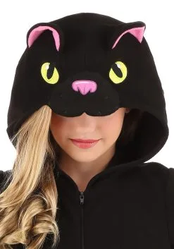 Fun Costumes Child's Black Cat Onesie -Sea Creature Costumes Sales kids black cat onesie alt 2