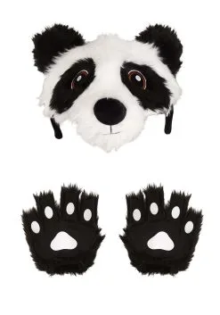 Elope Panda Plush Kit With Headband And Paws -Sea Creature Costumes Sales panda plush headband paws kit alt 8