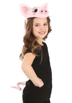 Elope Soft Pig Headband & Tail Accessory Kit