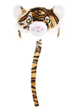 Elope Tiger Headband & Tail Accessories Kit -Sea Creature Costumes Sales tiger hood tail kit alt 5