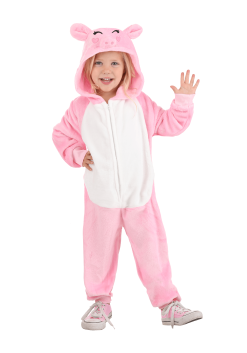 Orchid Bloom Pink Pig Onesie For Toddler And Kids -Sea Creature Costumes Sales toddler and kids pink pig onesie alt 4
