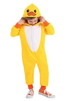 Fun Costumes Yellow Duck Toddler Onesie -Sea Creature Costumes Sales toddler yellow duck onesie alt 2