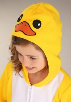 Fun Costumes Yellow Duck Toddler Onesie -Sea Creature Costumes Sales toddler yellow duck onesie alt 3