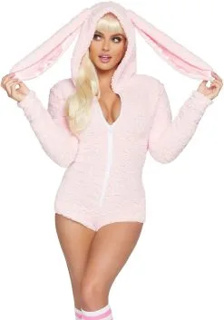LEG AVENUE Women's Cuddle Bunny Costume -Sea Creature Costumes Sales womens cuddle bunny costume alt 2