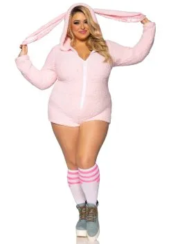 LEG AVENUE Women's Sexy Cuddle Bunny Plus Size Costume