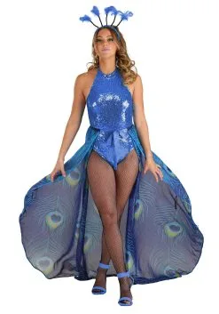 Armada Proud Peacock Costume For Women -Sea Creature Costumes Sales womens proud peacock costume alt 6